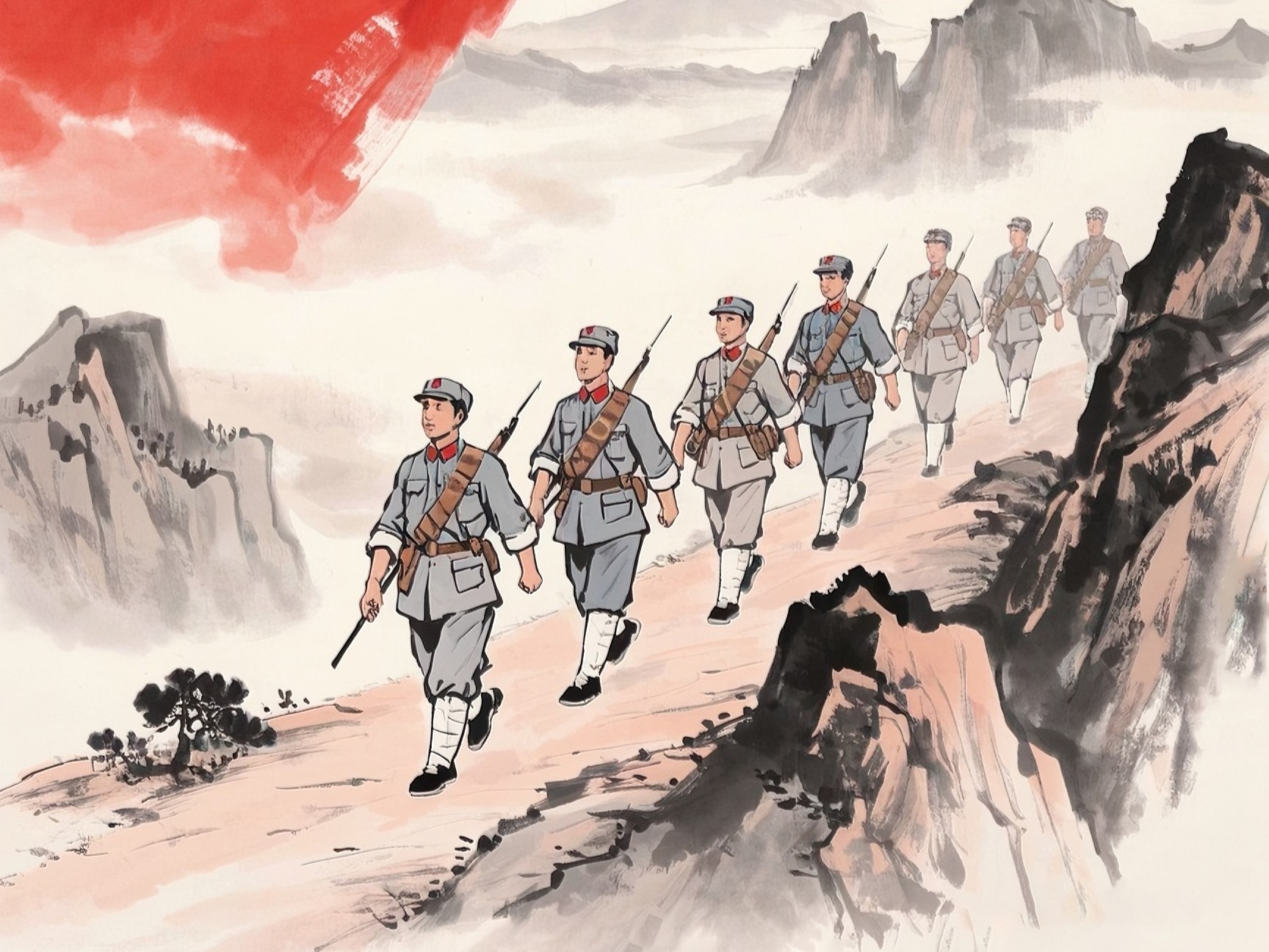 《七律长征》Visual design of classical Chinese poetry